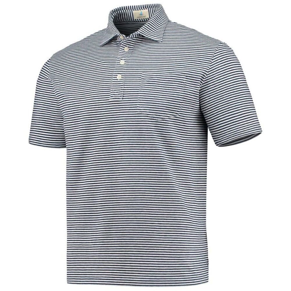 NWT Johnnie-O Men's  Stretch Hangin Out Twilight Striped Polo Shirt Large L
